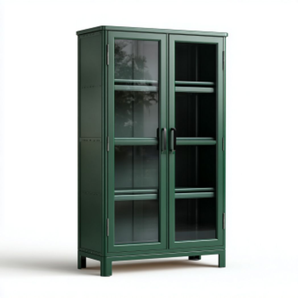 Regał do przechowywania z metalu i szkła - 80 x 40 x 180