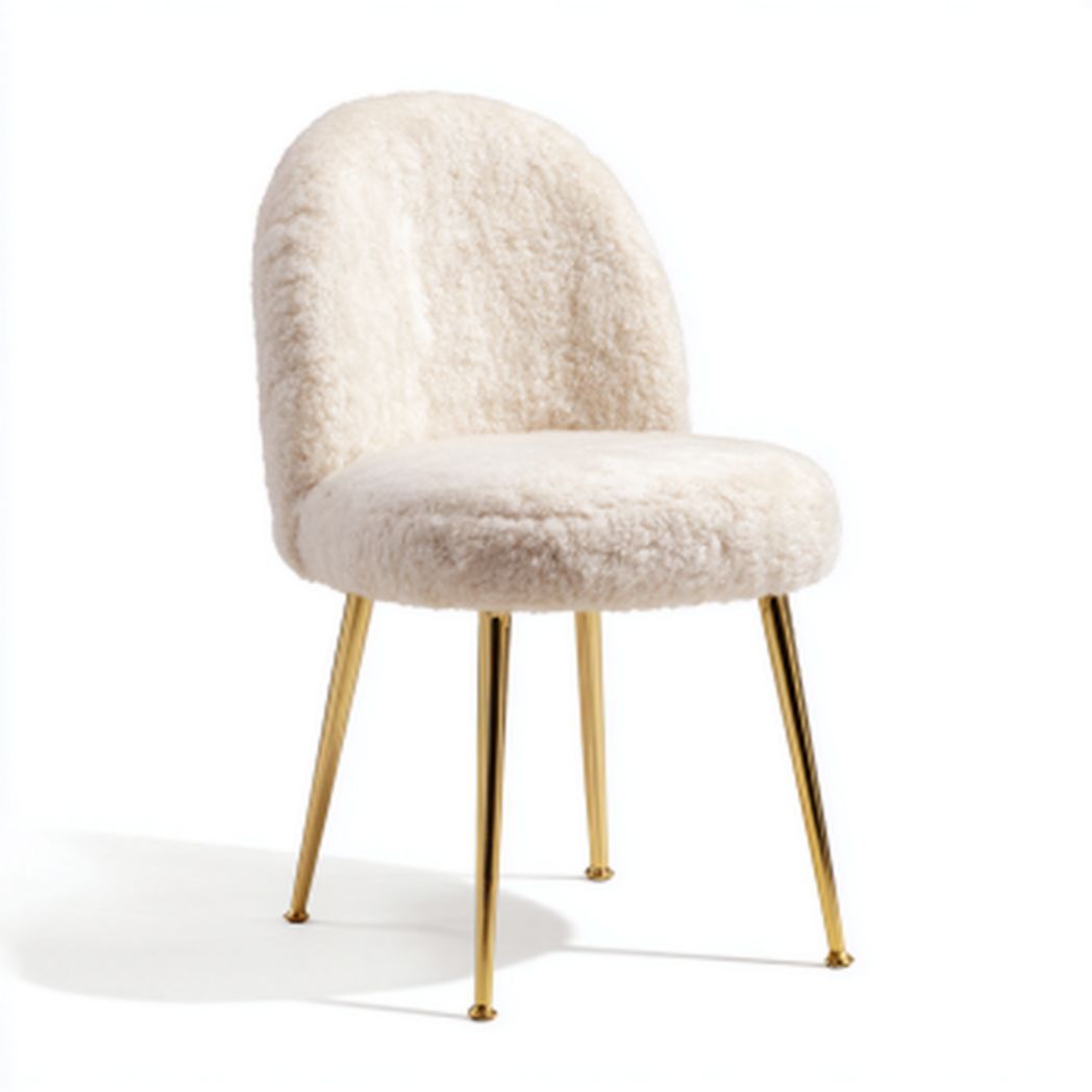 Krzesło tapicerowane w stylu skandynawskim do jadalni z materiału syntetycznego - 45 x 45 x 85