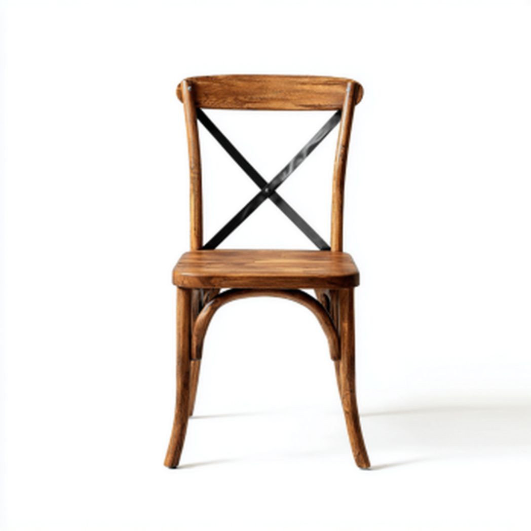 Krzesło drewniane z wytrzymałą konstrukcją do jadalni - 45 x 45 x 85