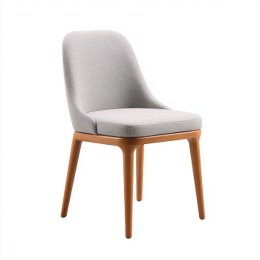 Krzesło tapicerowane do jadalni z drewna i tkaniny – 45 x 45 x 85