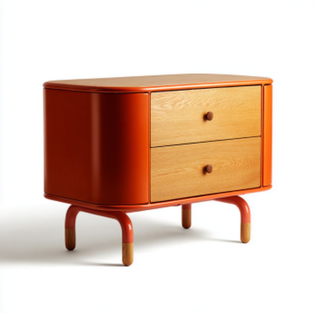 Szafka nocna z drewna i MDF do sypialni - 80 x 40 x 50